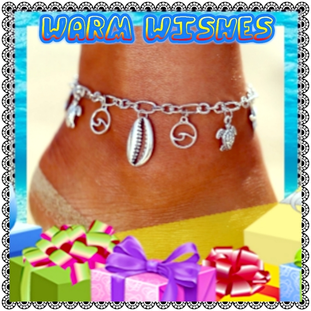 Beach charm silver fashion anklet - Picture 7 of 8